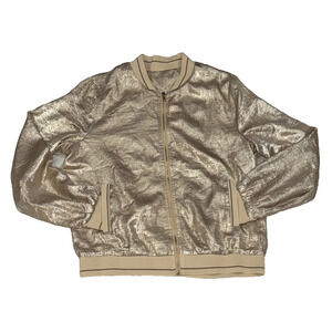 Mobwife Money Gold Jogger Baseball Jacket Size L